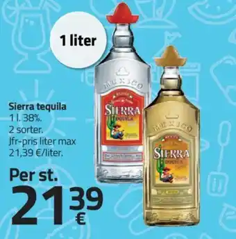 Fleggaard Sierra tequila 1L tilbud