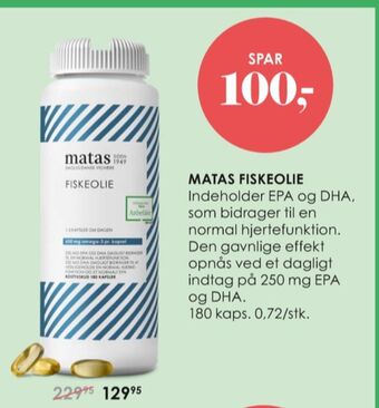 Matas Matas fiskeolie tilbud