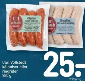 Carl Vollstedt kålpølser eller ringrider 280 g