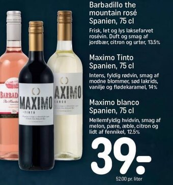 REMA 1000 Barbadillo the mountain rosé Spanien, 75 cl tilbud