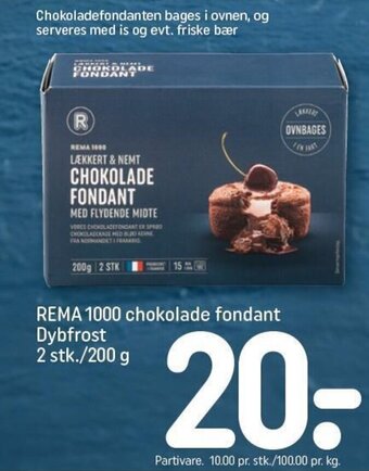 REMA 1000 chokolade fondant Dybfrost 2 stk./200 g