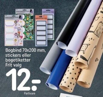 Bogbind 70x200 mm, stickers eller bogetiketter Frit valg