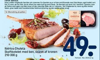 REMA 1000 Ibérico Chuleta Skaftkotelet med ben, skåret af kronen tilbud
