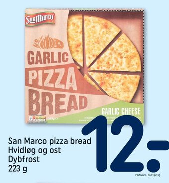 REMA 1000 San Marco pizza bread Hvidløg og ost Dybfrost tilbud