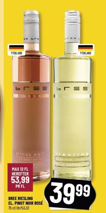 Løvbjerg BREE RIESLING EL. PINOT NOIR ROSÉ 75 cl tilbud