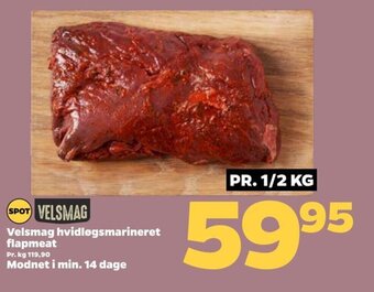 Netto Velsmag hvidløgsmarineret flapmeat tilbud