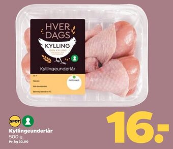 Netto Kyllingeunderlår 500 g. tilbud