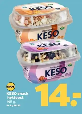 Netto KESO snack hytteost tilbud