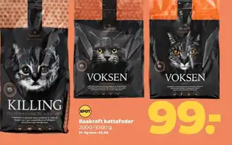 Netto Raakraft kattefoder 2000-3000 g. tilbud