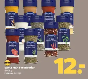 Netto Santa Maria krydderier 5-49 g. tilbud