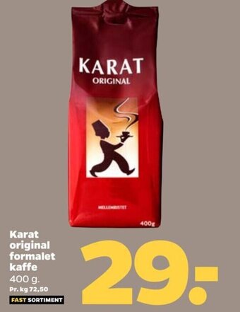 Netto Karat Original Formalet Kaffe tilbud