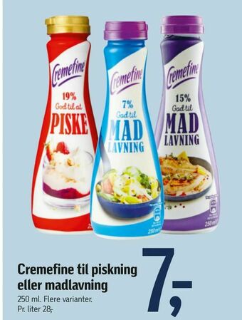 Cremefine til piskning eller madlavning