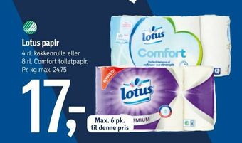 Føtex Lotus papir tilbud