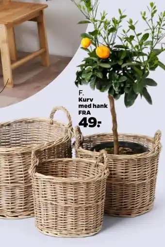 Netto Kurv med hank FRA tilbud