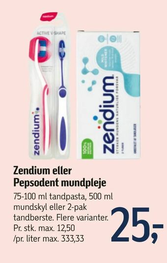 Føtex Zendium eller Pepsodent mundpleje tilbud