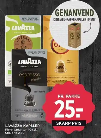 LAVAZZA KAPSLER Flere varianter.