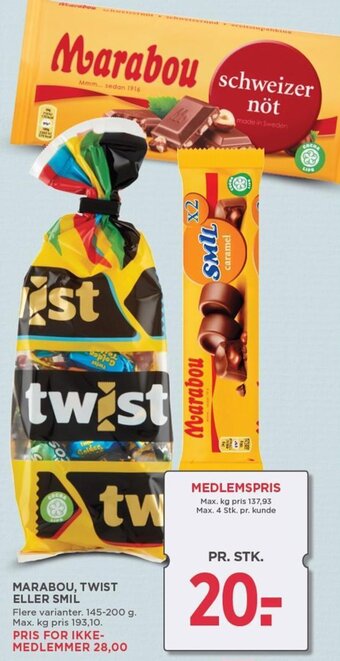MARABOU, TWIST ELLER SMIL