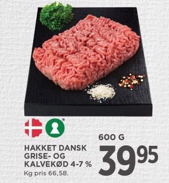 MENY HAKKET DANSK GRISE- OG KALVEKØD 4-7 % tilbud