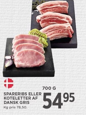 MENY SPARERIBS ELLER KOTELETTER AF DANSK GRIS tilbud