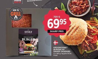 MENY KROGMODNET BURGER AF DANSK OKSEKØD tilbud