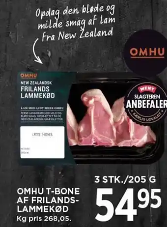 MENY OMHU T-BONE AF FRILANDS-LAMMEKØD tilbud