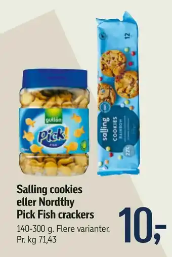Føtex Salling cookies eller Nordthy Pick Fish crackers tilbud