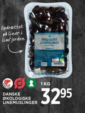 MENY DANSKE ØKOLOGISKE LINEMUSLINGER tilbud