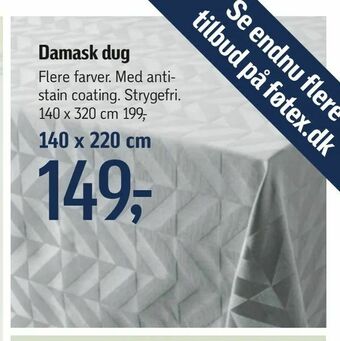 Føtex Damask dug tilbud