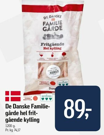 Føtex De Danske Familiegårde hel fritgående kylling tilbud