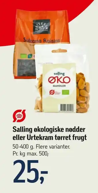 Føtex Salling økologiske nødder eller Urtekram tørret frugt tilbud