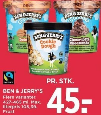 MENY Ben & jerry´s tilbud