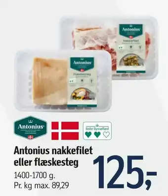 Føtex Antonius nakkefilet eller flæskesteg tilbud