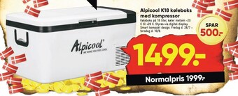 Bilka Alpicool k18 køleboks med kompressor tilbud
