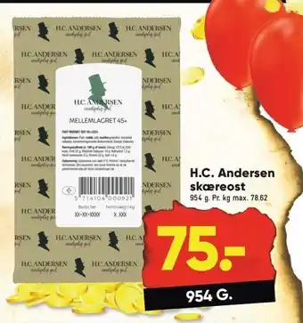 Bilka H.c. andersen skæreost tilbud