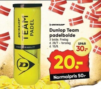 Bilka Dunlop team padelbolde tilbud