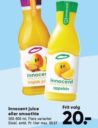 Innocent juice eller smoothie