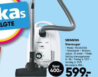 Bilka Siemens støvsuger tilbud