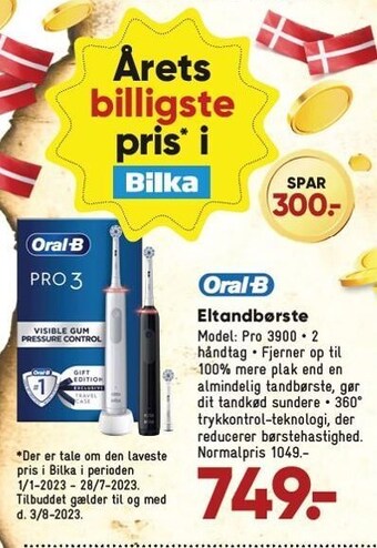 Bilka Oral-b eltandbørste tilbud