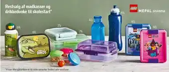 Restsalg af madkasser og drikkedunke til skolestart