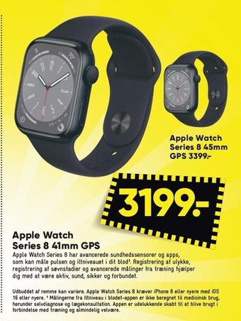 Bilka Apple watch series 8 41mm gps tilbud