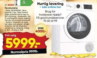 Bilka Bosch tørretumbler tilbud