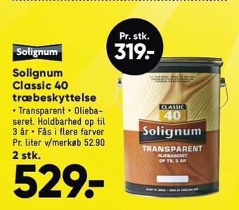 Bilka Solignum classic 40 træbeskyttelse tilbud