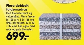 Bilka Flora dobbelt foldemadras tilbud