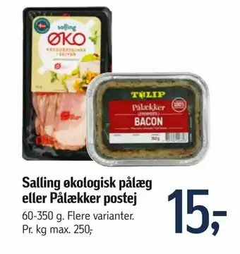 Føtex Salling økologisk pålæg eller Pålækker postej tilbud