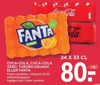 MENY COCA-COLA, COCA-COLA ZERO, TUBORG SQUASH ELLER FANTA tilbud