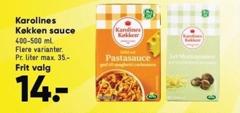 Bilka Karolines køkken sauce tilbud