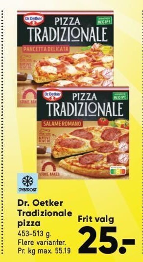 Bilka Dr. oetker tradizionale pizza tilbud