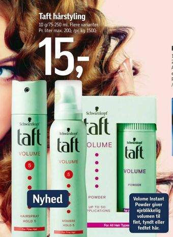 Føtex Taft hårstyling tilbud