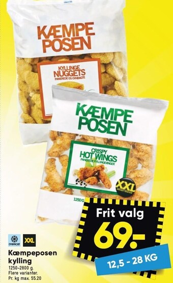 Bilka Kæmpeposen kylling tilbud