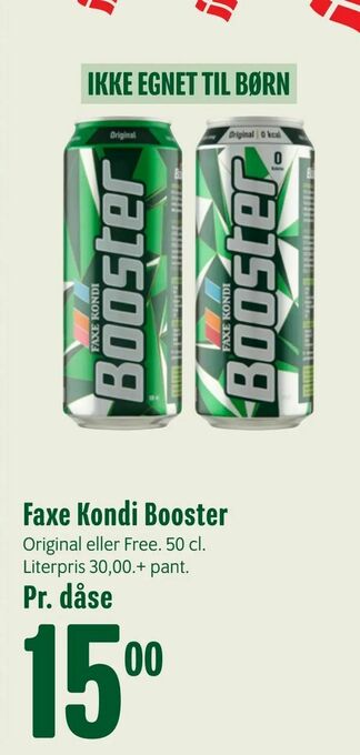 Min Købmand Faxe Kondi Booster tilbud